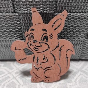 Veveričky s hríbikom 60 x 50 mm - 4 kusy