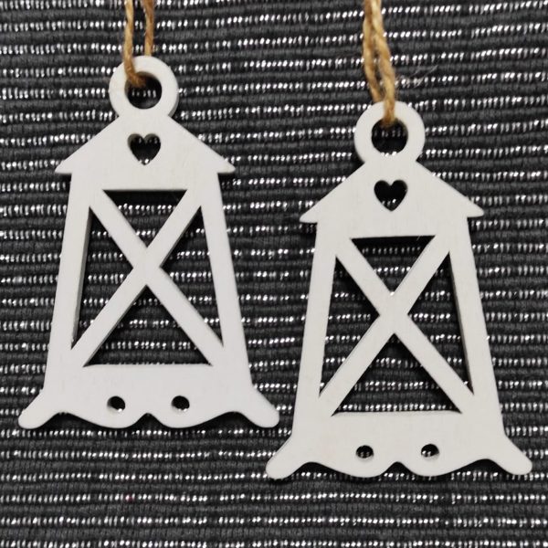 Lampáše biele 8x 6 cm - 2 ks