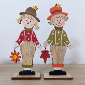 Samostatne stojace jesenné postavičky 17 cm - 2 kusy
