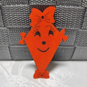 Šarkan oranžový 7,5 x 5,5 cm - 4 ks