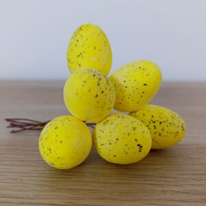 Polystyrénové vajíčka 3,5 cm žlté - 6 ks