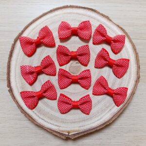 Mašličky červené 4 cm - 10 ks