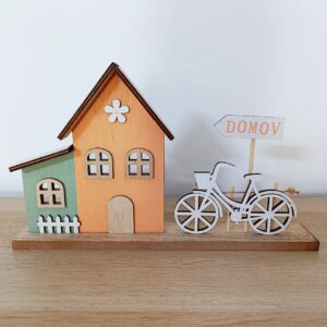 Domčeky 30 cm s bicyklom